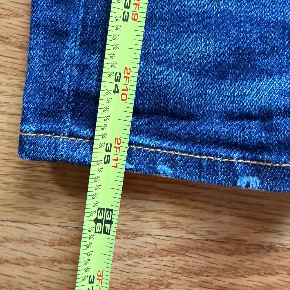 Rag & Bone The Dre Slim Boyfriend Jeans Indigo Blue Whiskered Denim Size 24 USA - Picture 6 of 13